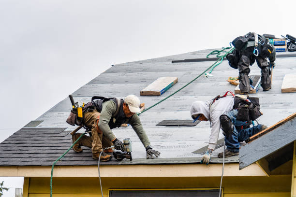 Professional Gutter Installation technician working in Selma, TX